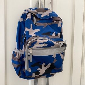LL Bean Original Book Pack backpack blue camo